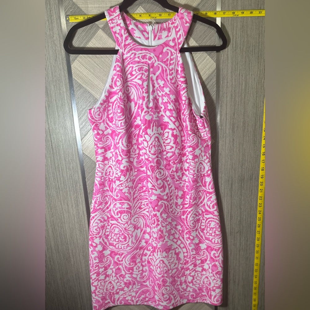 Vince Camuto Pink and White Paisley Mini Dress